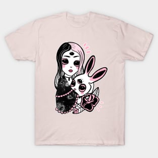 Dark alice and white rabbit T-Shirt